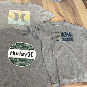 Hurley Kids Gray Graphic Tees Trio